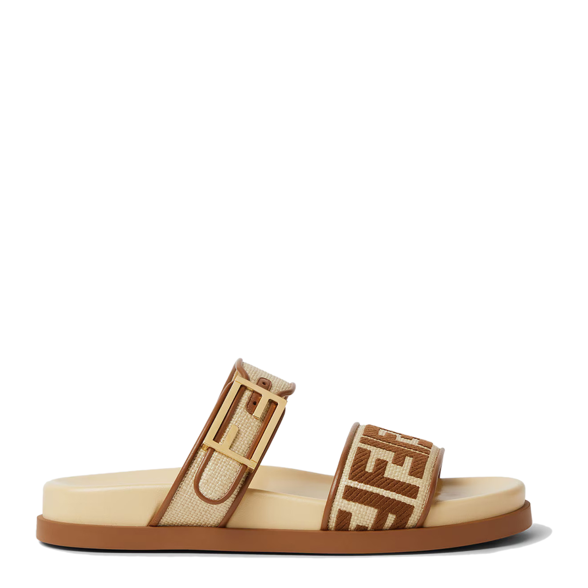 Slide Feel In Rafia Beige