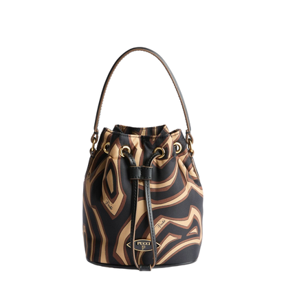 Printed bucket bag