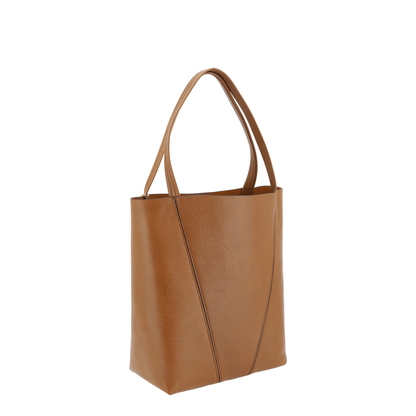 Spin Calfskin Tote - Clay Brown