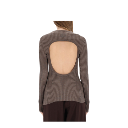 MAYFEYR - HELMUT LANG - Ribbed Top With Open Back - P06HW70421G
