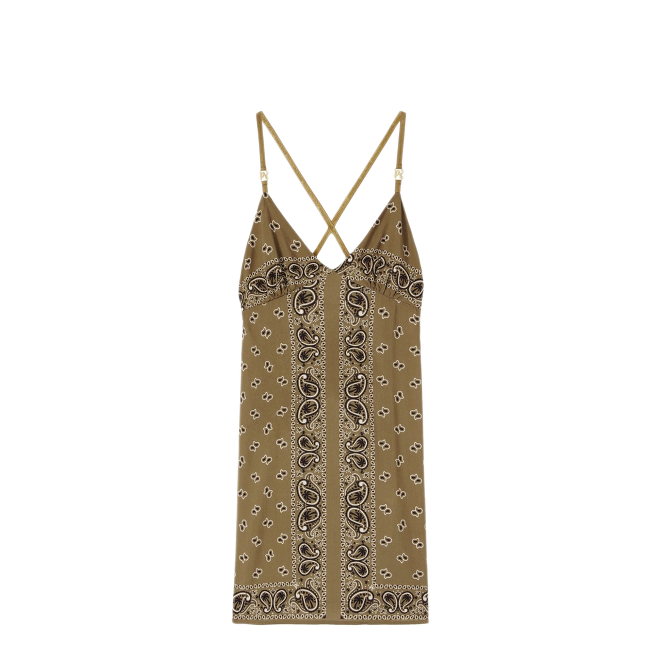 MAYFEYR - Palm Angels - Paisley-Print Slip Dress - PWDJ007S24FAB0015656