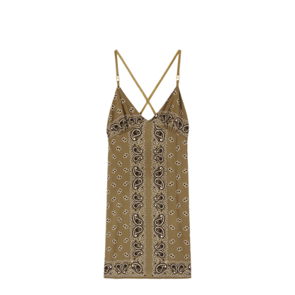 MAYFEYR - Palm Angels - Paisley-Print Slip Dress - PWDJ007S24FAB0015656