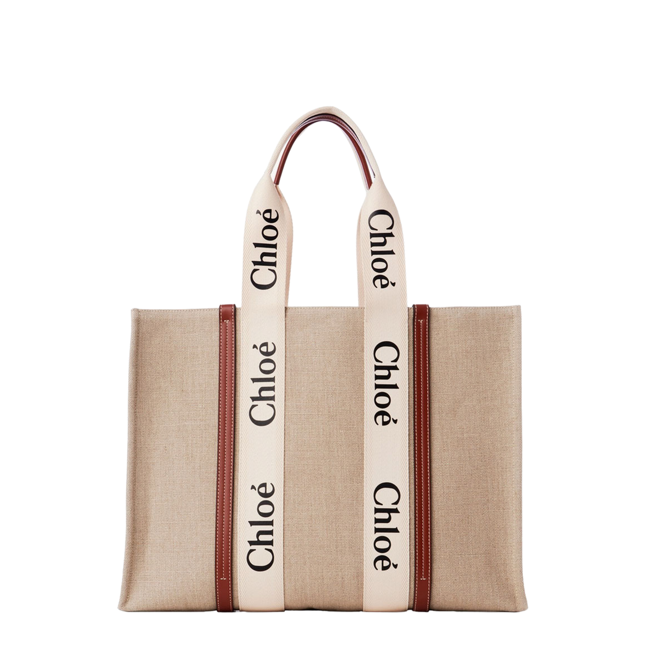 MAYFEYR - Chloè - Large Woody Tote Bag In Linen - CHC22AS382I26