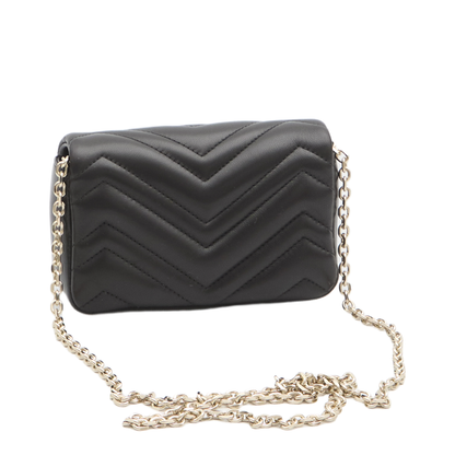 Marmont Mini Shoulder Bag in Black Leather
