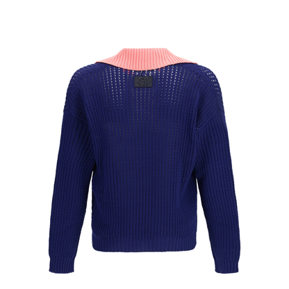 MAYFEYR - Fendi - Ribbed V-Neck Sweater With Ff Motif - FZE077AYY3