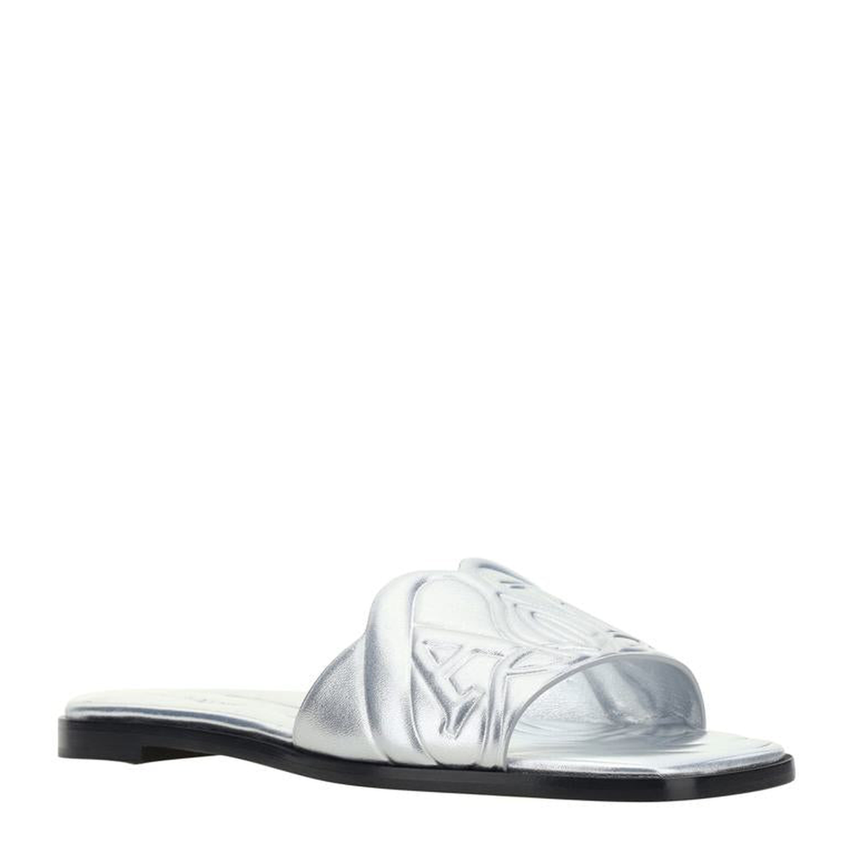 MAYFEYR - Alexander Mcqueen - Silver Leather Slippers - 780714WIF138100