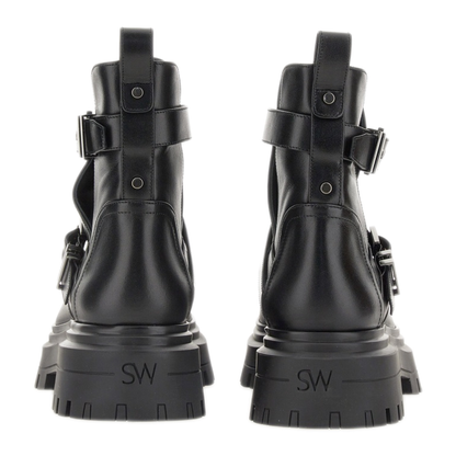 MAYFEYR - Stuart Weitzman - Maverick Bedford Motorcycle Boot - SF018BLK