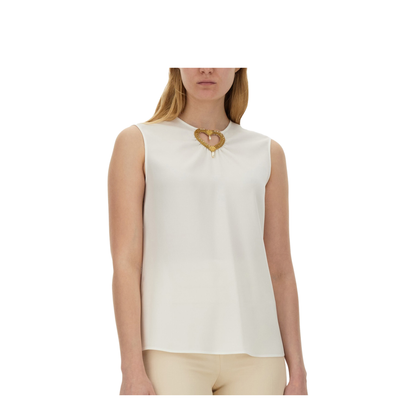 Blouse with Heart Applique