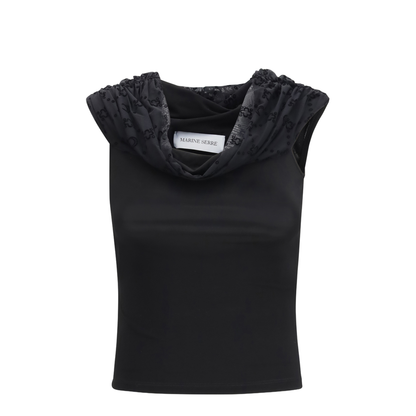 MAYFEYR - Marine Serre - Off Shoulder Draped Top - WTO509ACJER0022
