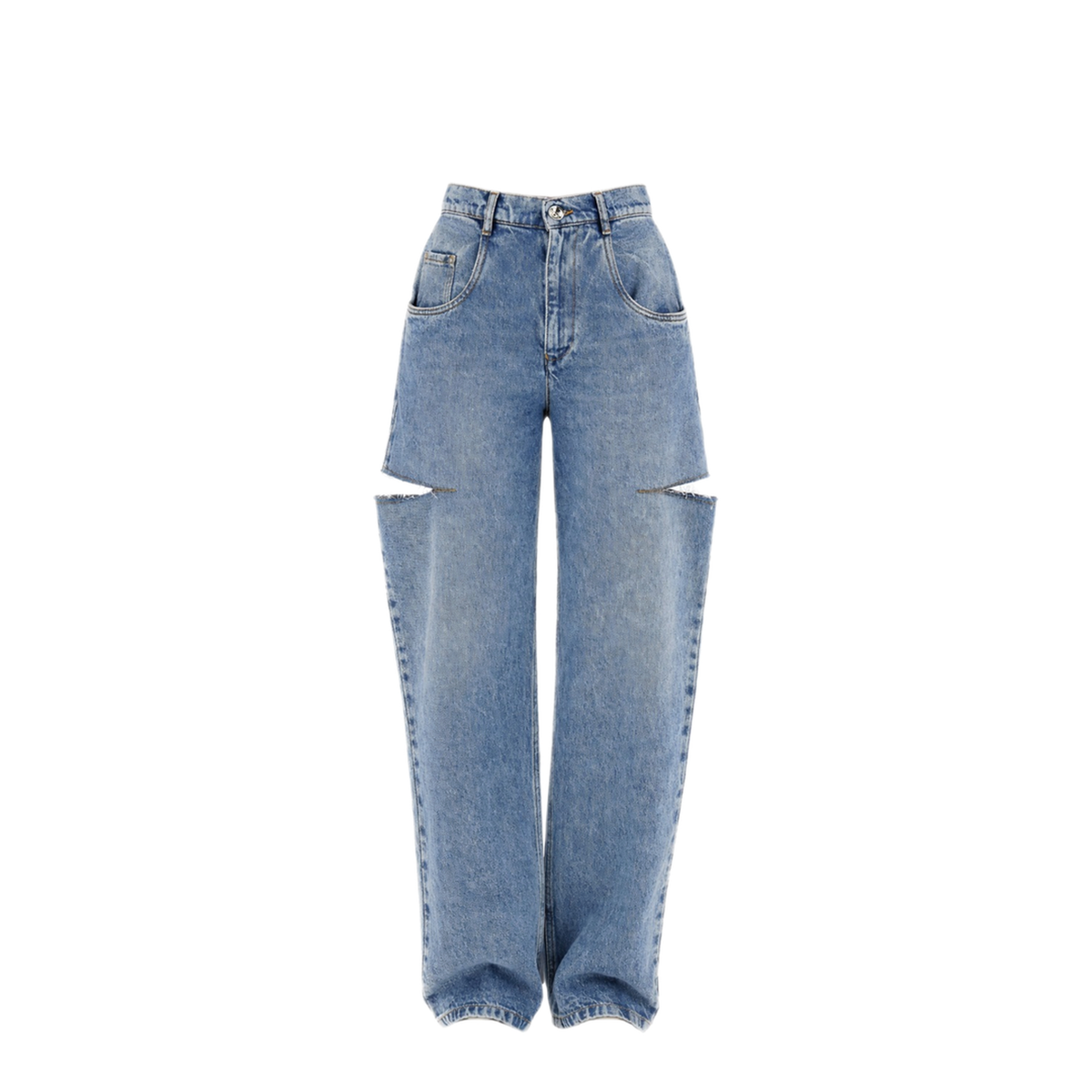 Denim Jeans with Slash Details