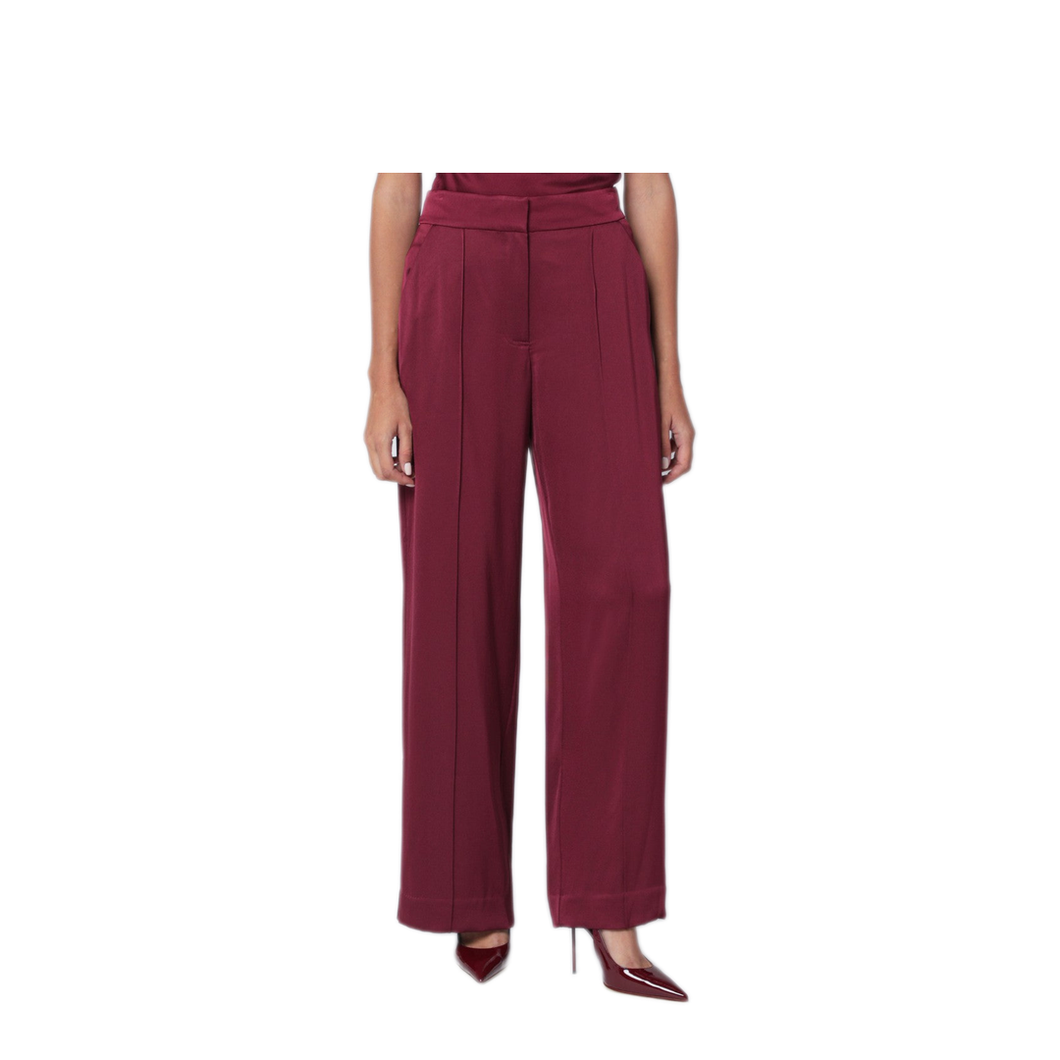 MAYFEYR - Simkhai - Kyra Trousers In Blueberry Satin - 525-4031-QPLCR
