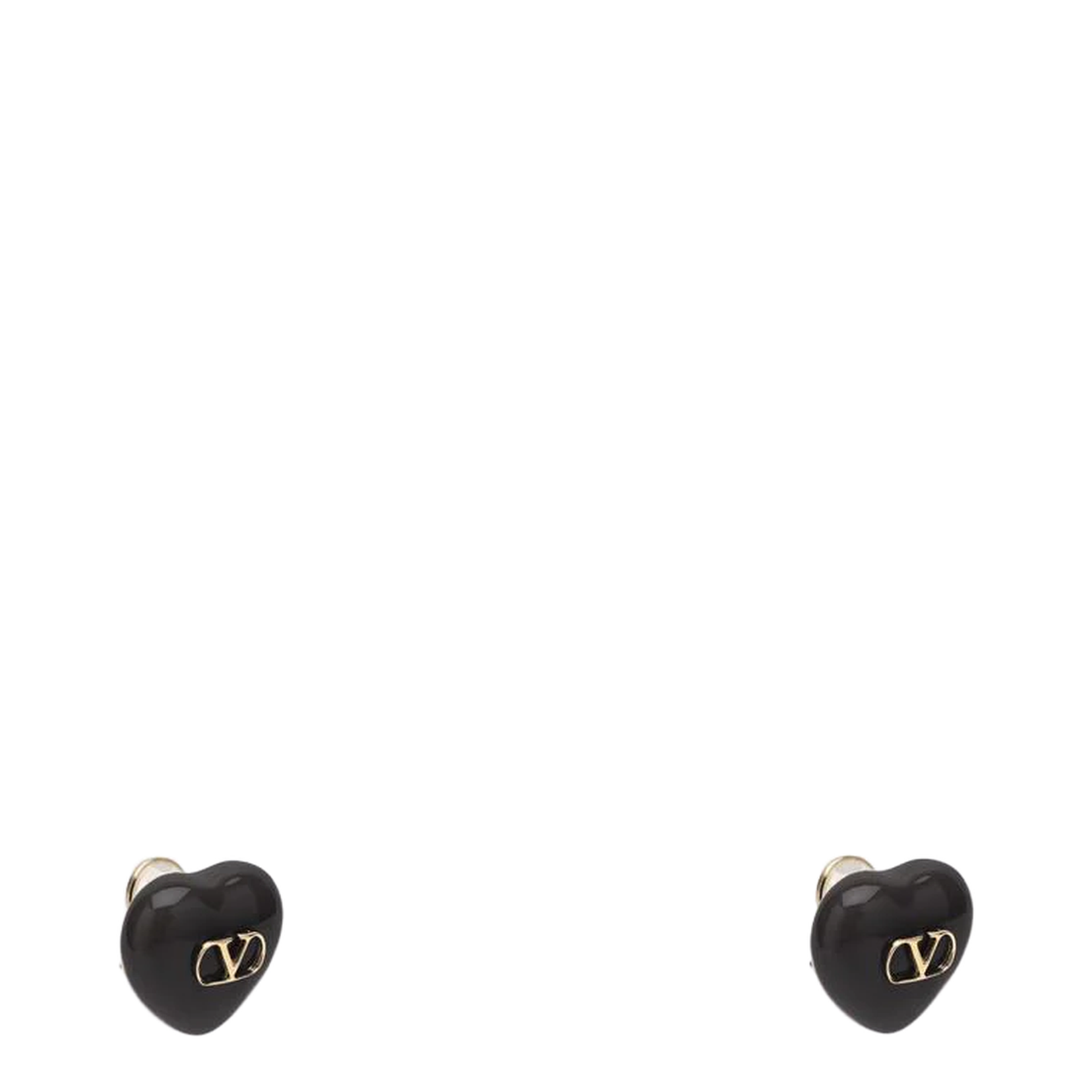 Royal Black Heart Earrings
