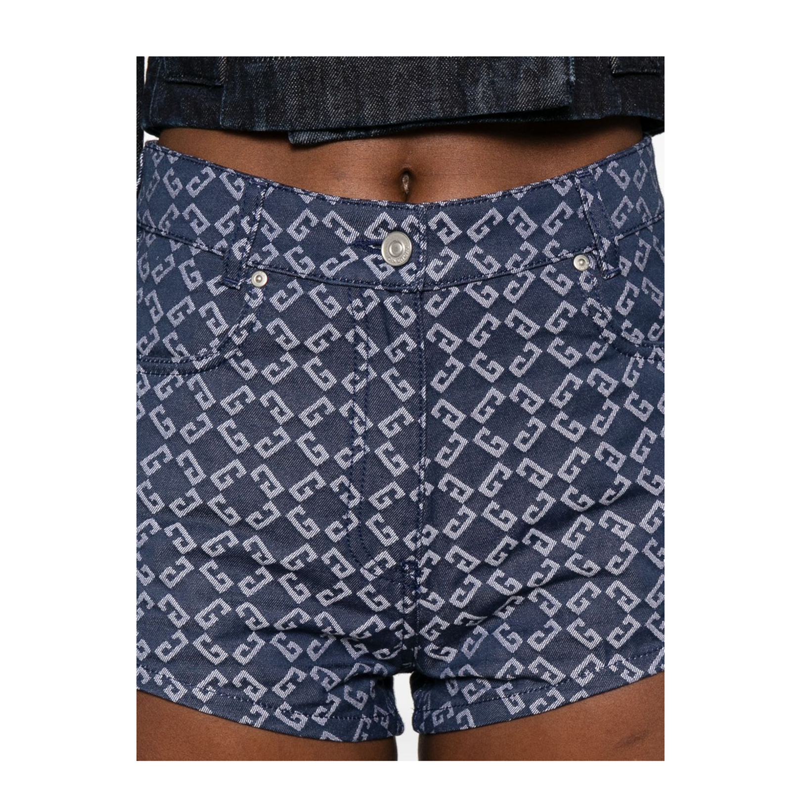 Monogram Denim Shorts