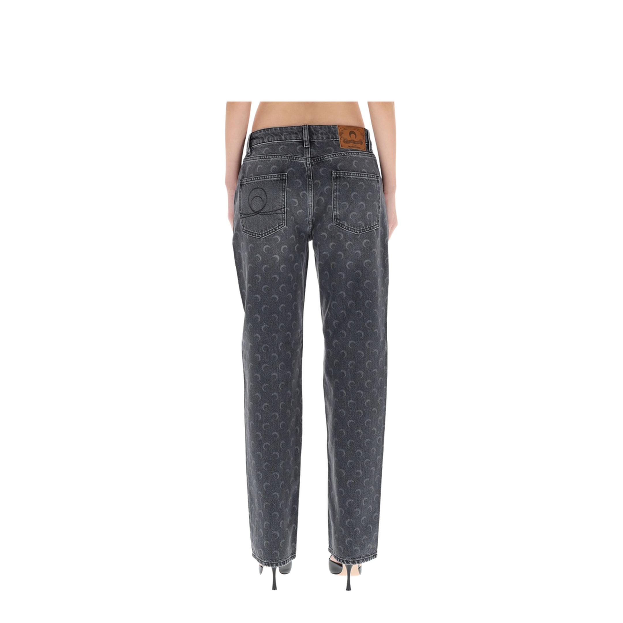 MAYFEYR - Marine Serre - Moon Laser Jeans - WPA128BCDEN0006GR90