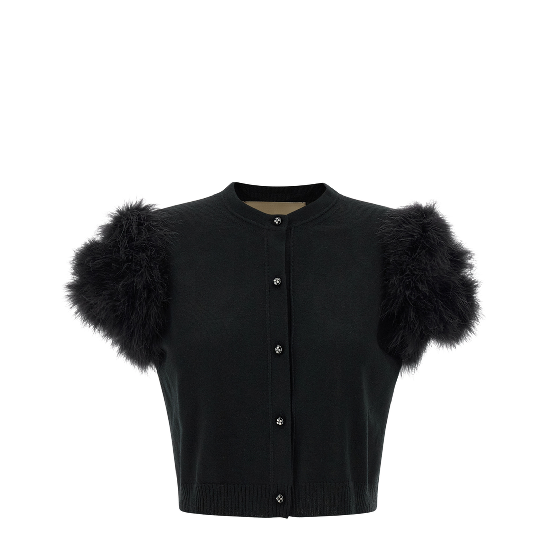 Feathered Knit Cardigan