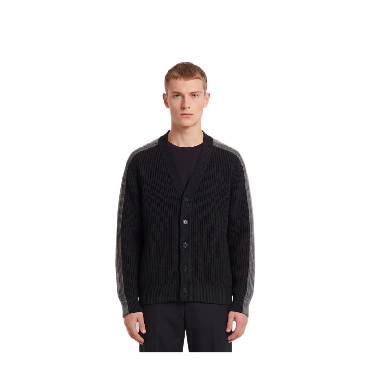 MAYFEYR - Gucci - Ribbed Wool Cardigan With Web - A006DXXKFTC1062