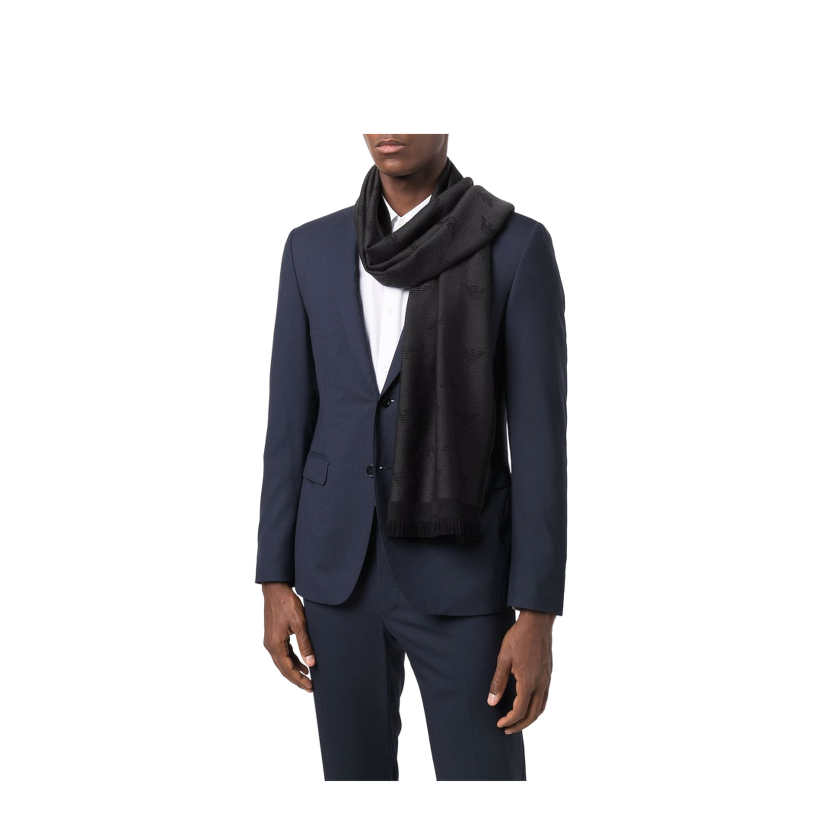 Allover Logo Wool Scarf