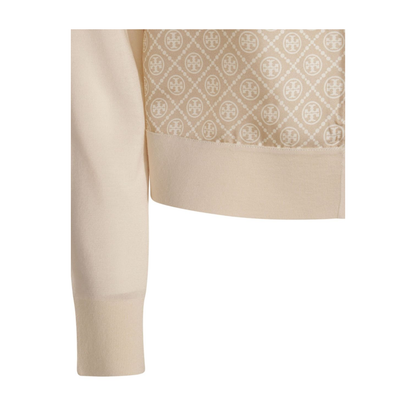 Cropped Silk Front Cardigan