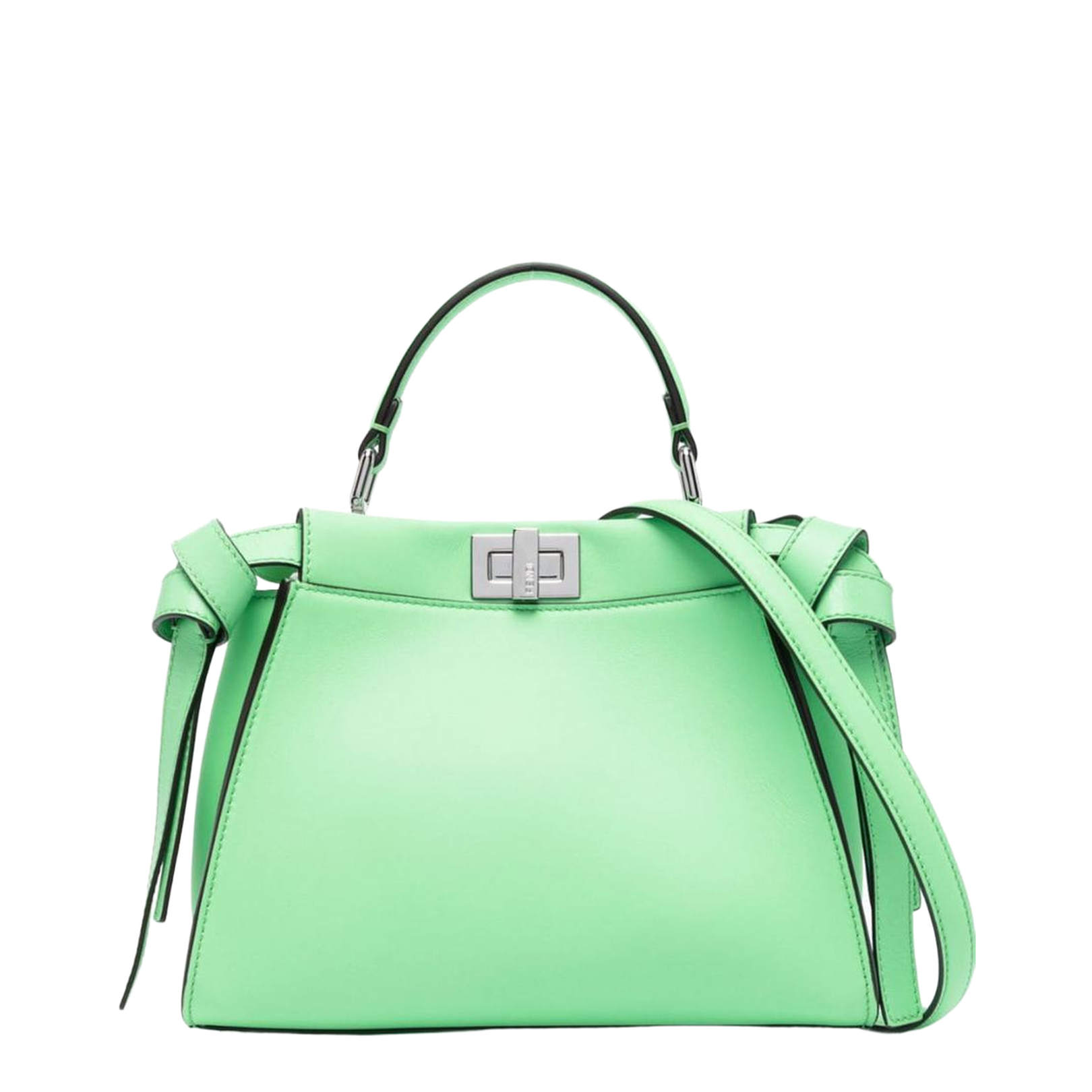 Peekaboo Mini Leather Top Handle Bags - Green
