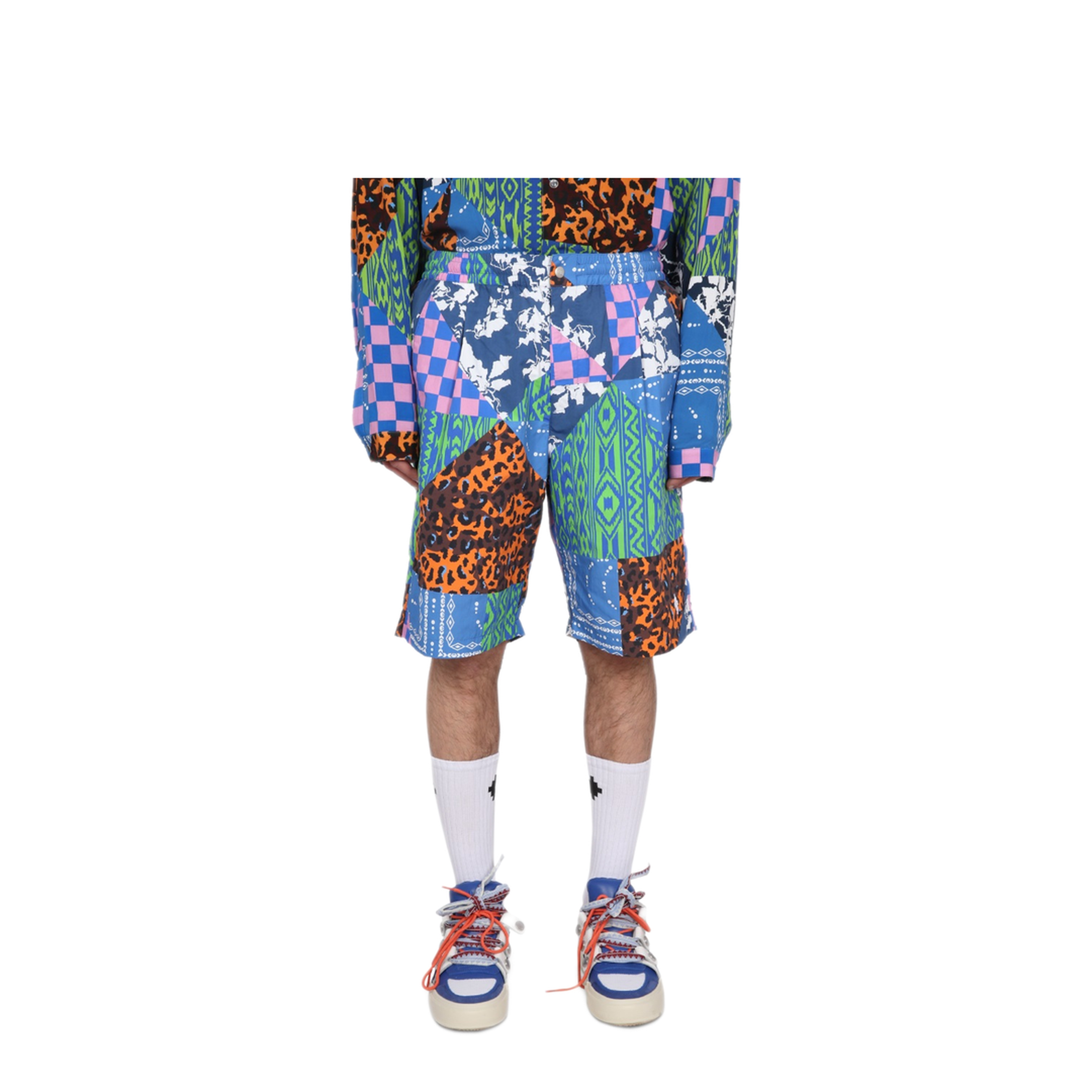 MAYFEYR - MARCELO BURLON COUNTY OF MILAN - Mix And Match Bermuda Shorts - CMCB074S23FAB0034584