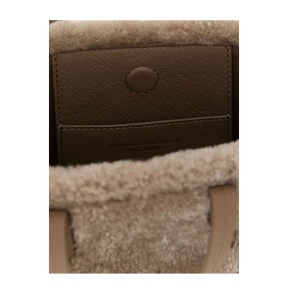 Curly Shearling Mini Handbag
