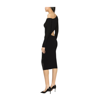Ribbed Silk-Blend Pencil Skirt