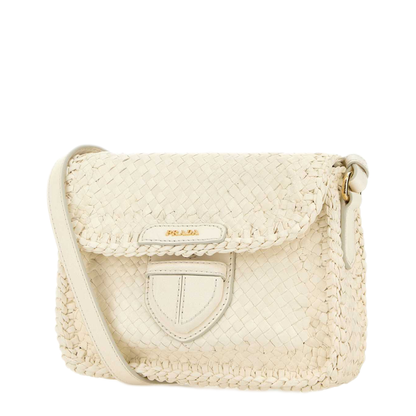 MAYFEYR - Prada - White Leather Crossbody Bag - 1BD7812AIIF0009
