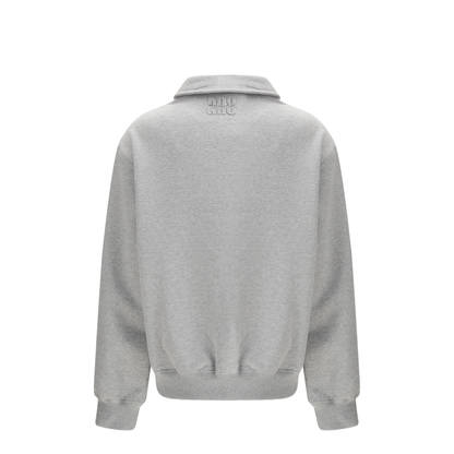 MAYFEYR - Miu Miu - Sweatshirt With Oblique Zip Closure - MJLA04SOOO18S8