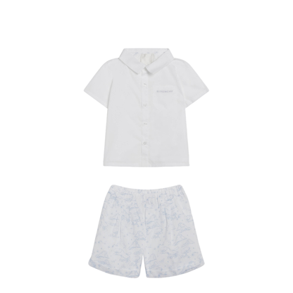 MAYFEYR - Givenchy - White Light Blue Cotton Two-Piece Set - H31262CON48