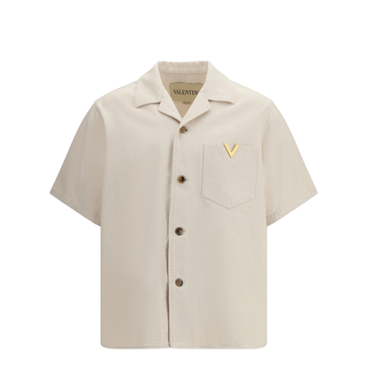 MAYFEYR - Valentino - Signature Vlogo Bowling Shirt - 8V3DBA10B9W