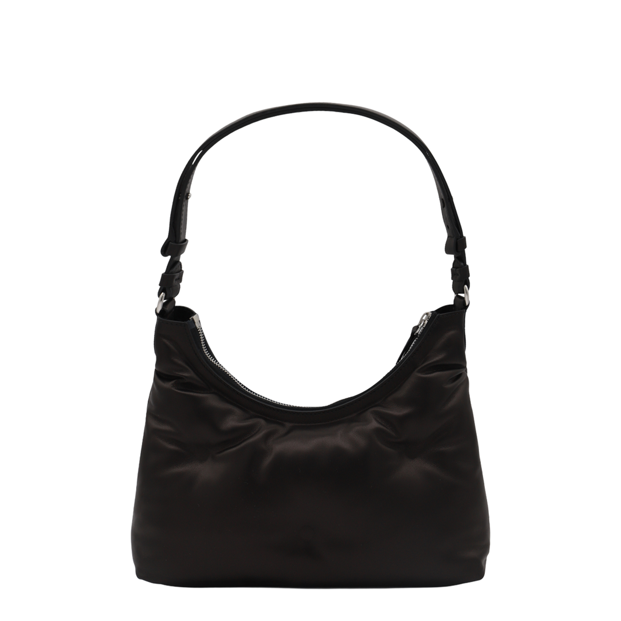Glam Slam Small Lambskin Hobo Bag - Black