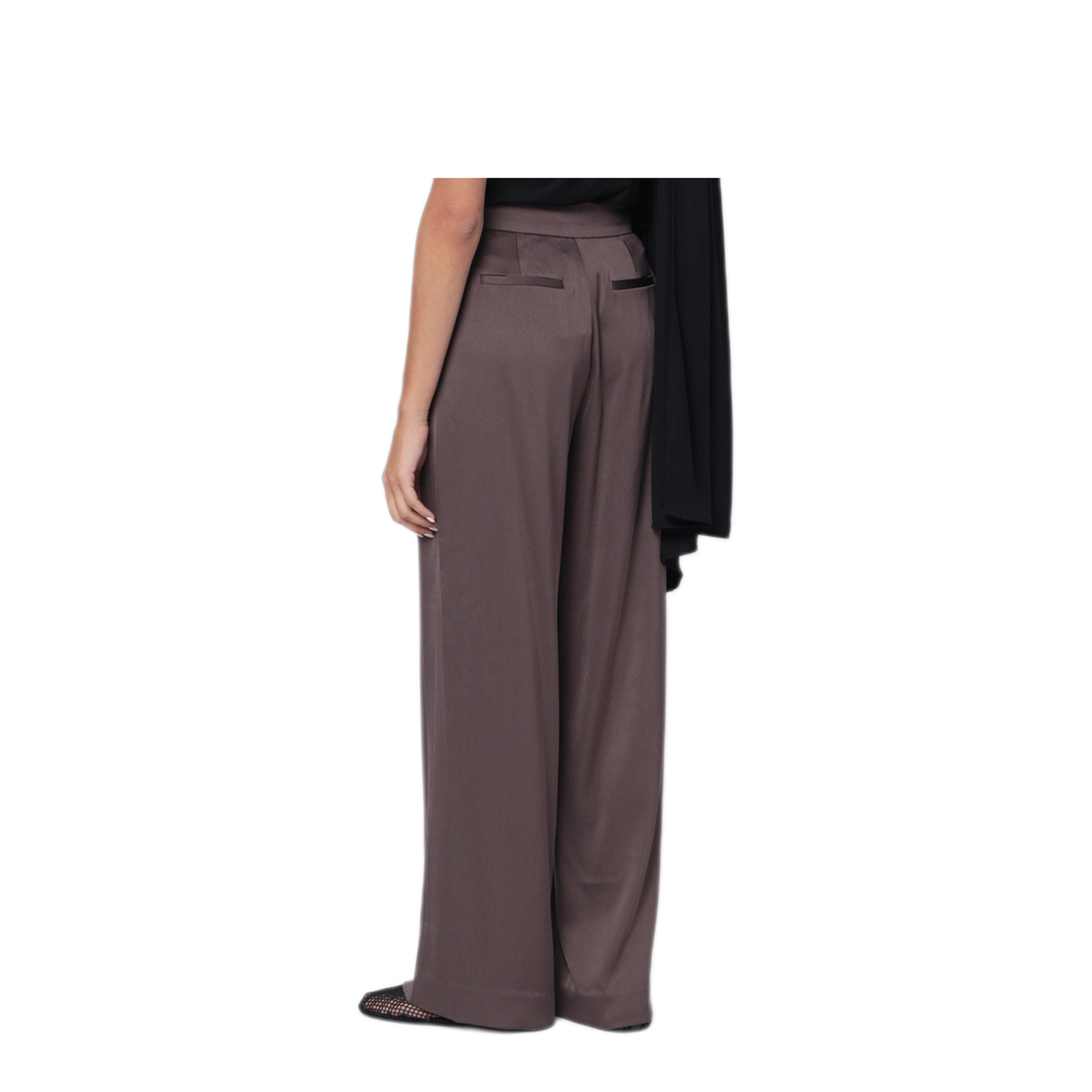 MAYFEYR - Simkhai - Kyra Trousers In Chocolate Satin - 525-4031-QPLCH