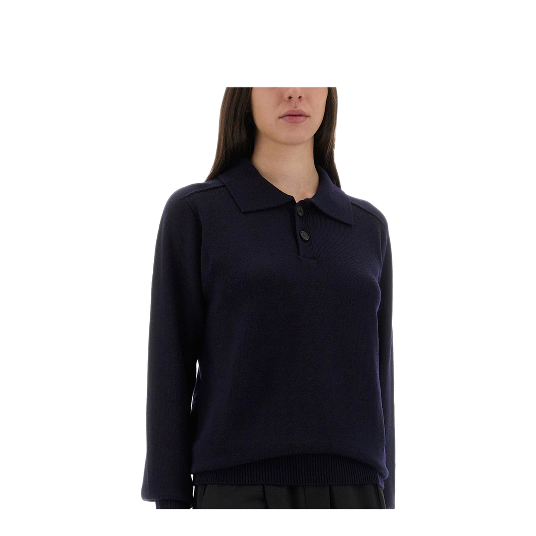 MAYFEYR - Studio Nicholson - Inverness Shirt With Polo Collar - SARKSN1503NAVY