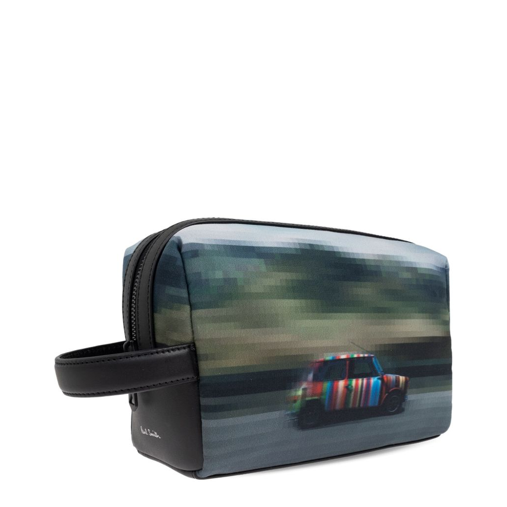 Printed Leather Wash Bag