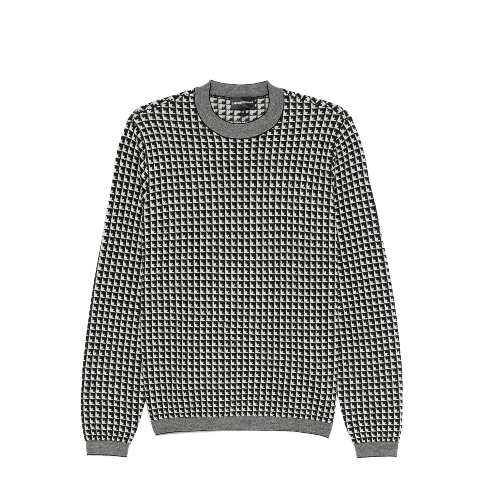 Jacquard Virgin-Wool Jumper with Repeated Eagle Motif