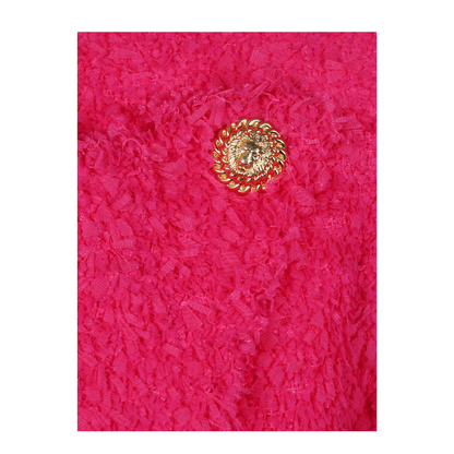 8 Button Tweed Spencer Jacket Rosa