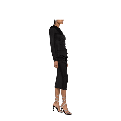 Draped Jersey Cocktail Dress