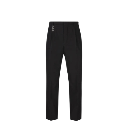 MAYFEYR - Prada - Charm-Detail Cotton Tapered Trousers - UP0419SOOO19AMF0002