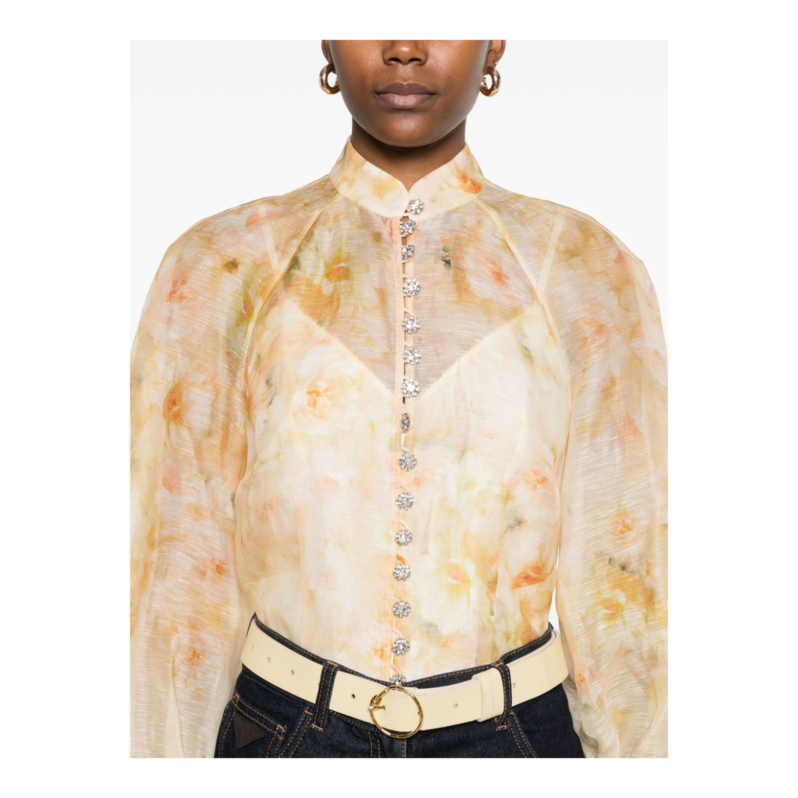 Crush Floral Shirt in Yellow