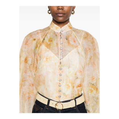 Crush Floral Shirt in Yellow