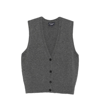 Icon Single-Breasted Waistcoat in Plain-Knit Cashmere