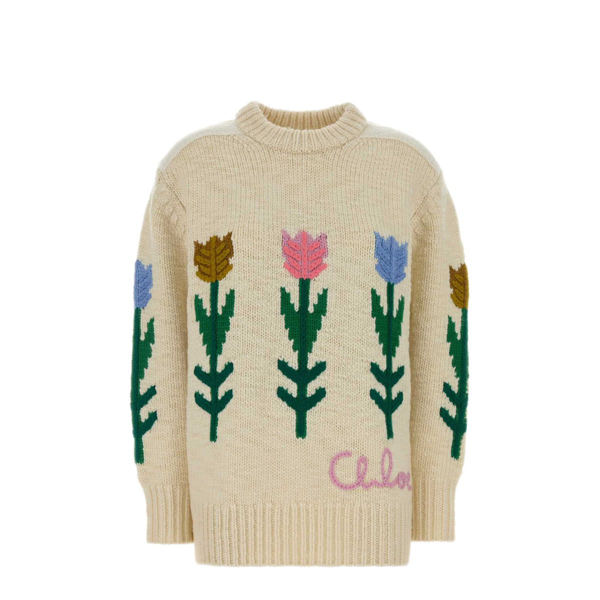 MAYFEYR - Chloè - Ivory Wool Oversize Sweater - CH26WMP29620103
