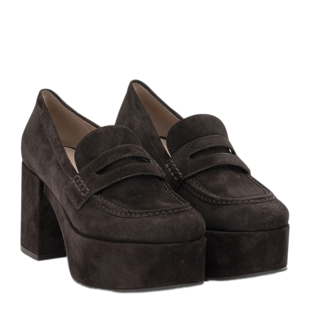 MAYFEYR - Gianvito Rossi - Jenna 75Mm Heeled Loafers - G2536335RICSUEMOKA