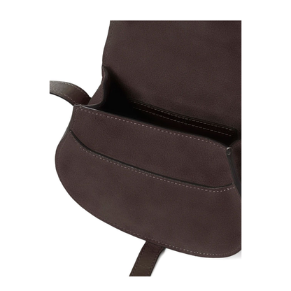Small Marcie Saddle Bag in Suede Leather