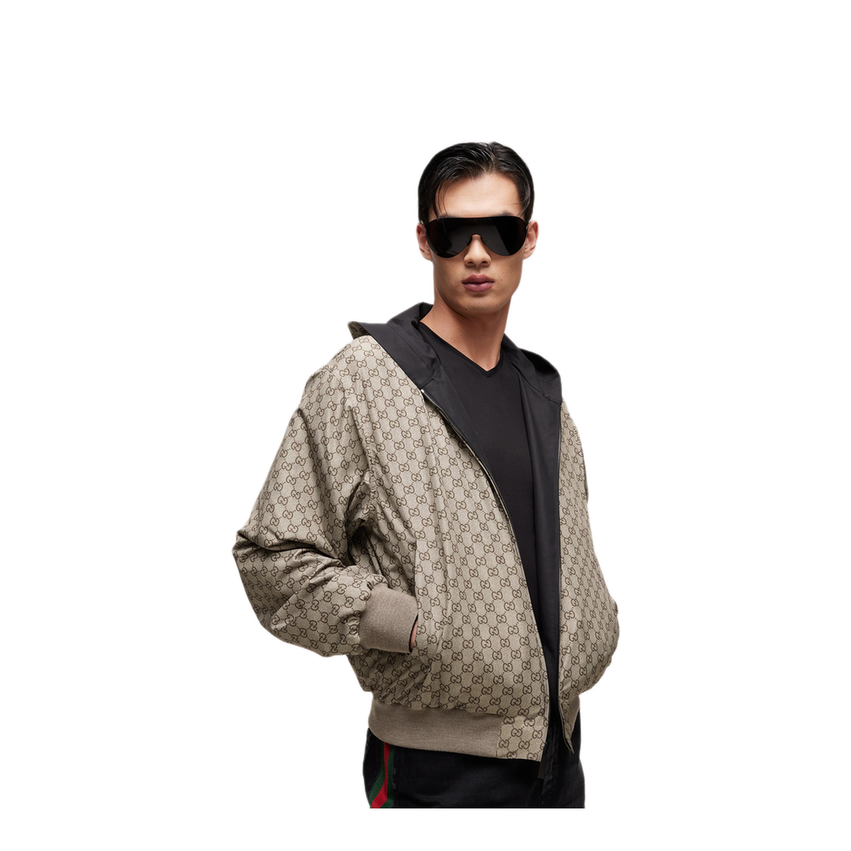 Reversible Zip Jacket In Cotton