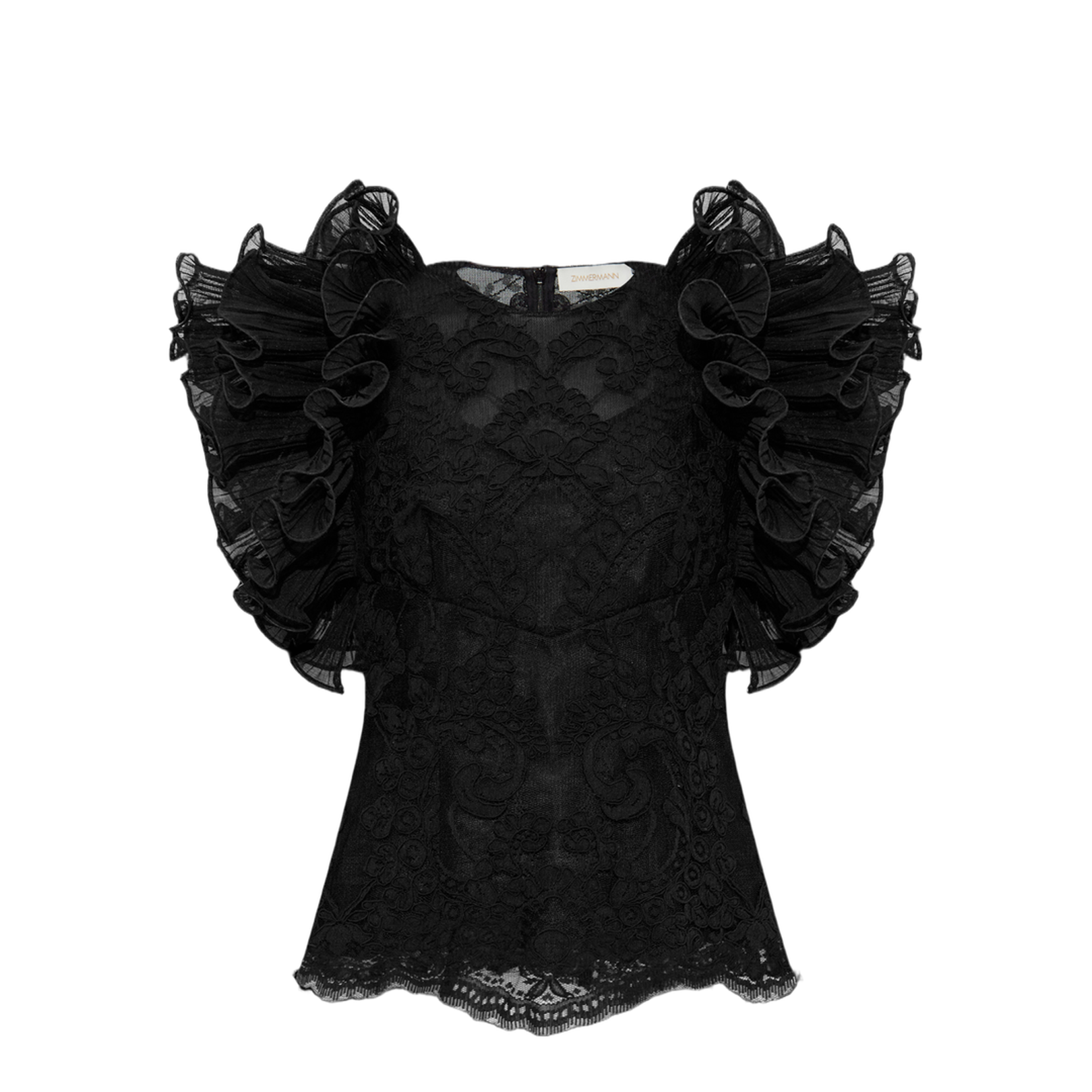 Lace Top with Ruffles