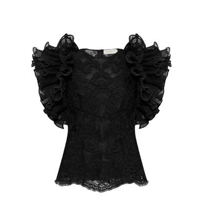 Lace Top with Ruffles