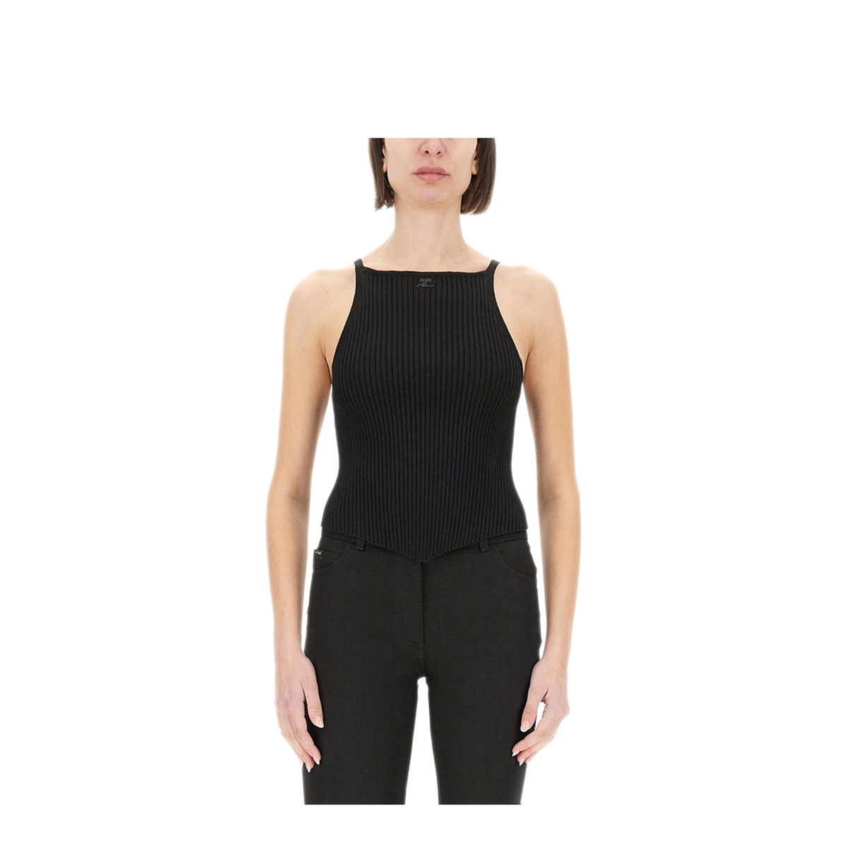 MAYFEYR - Courreges - Ribbed Tank Top - VESMTO042FI00019999