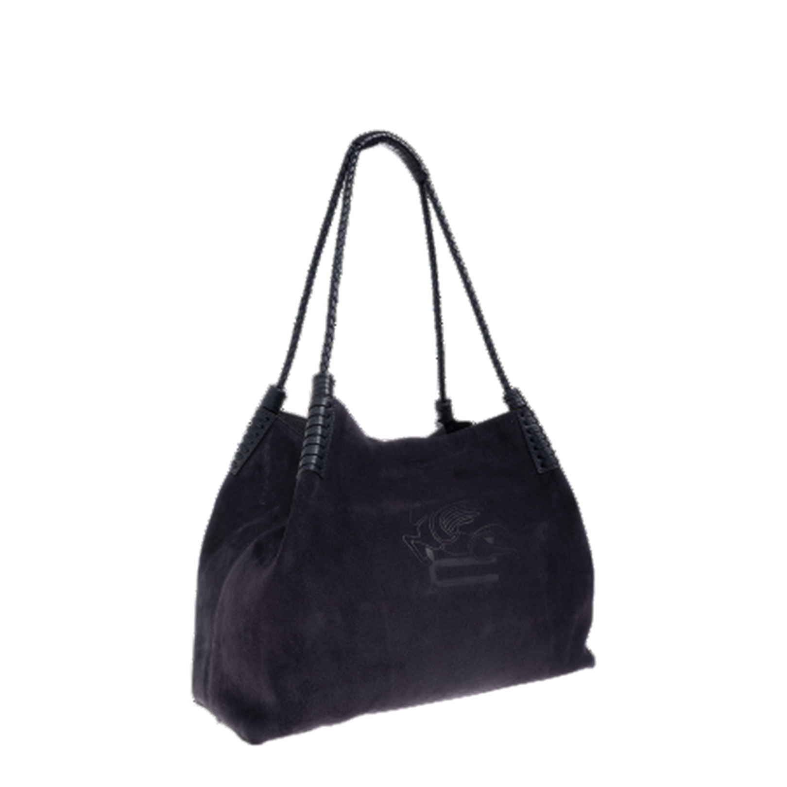 Rectangular Trapezoidal Bag with Woven Long Handle and Embossed Logo