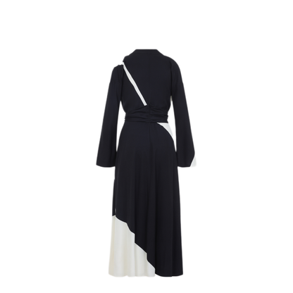 MAYFEYR - ALBERTA FERRETTI - Black Twill Printed Dress - A047101511555